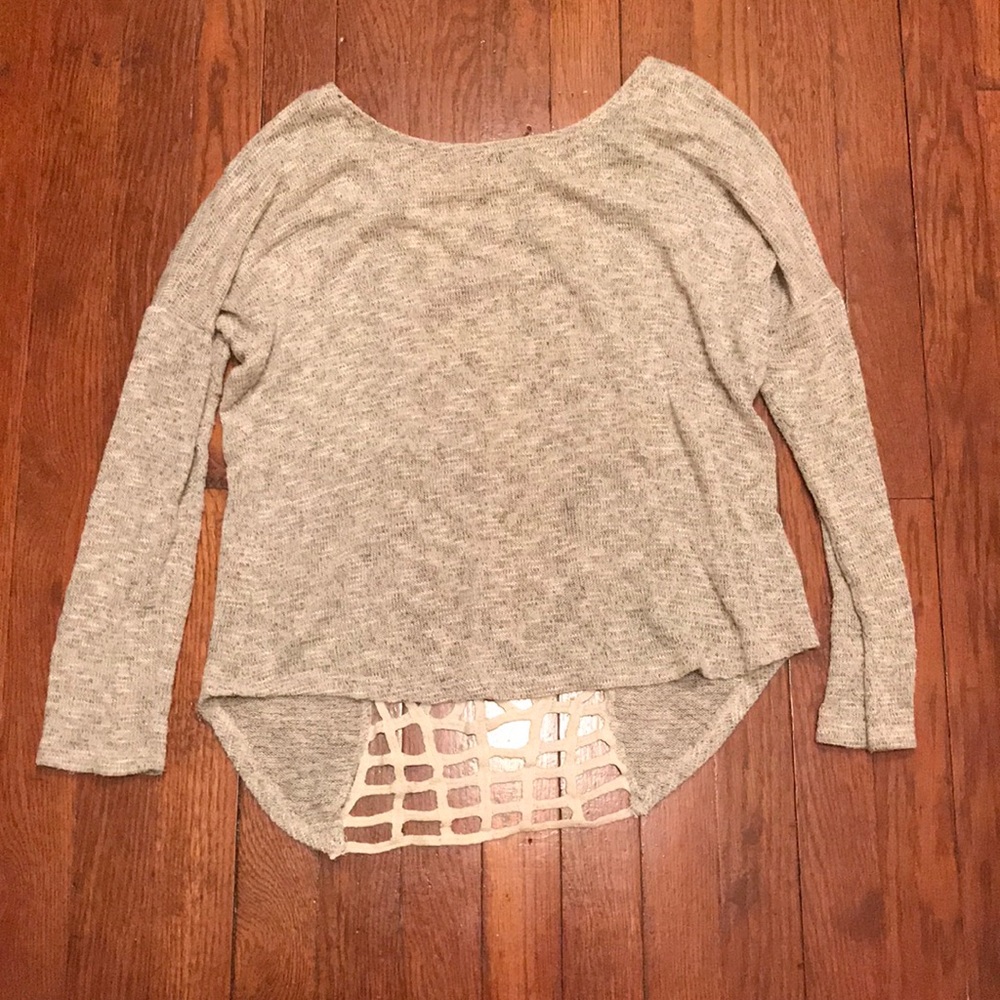 Open back sweater
